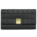 本物 CHANEL シャネル チョコバー 長財布 ロングウォレット ラムスキン レザー ブラック Chocolate Bar 財布 ウォレット 中古・(4)