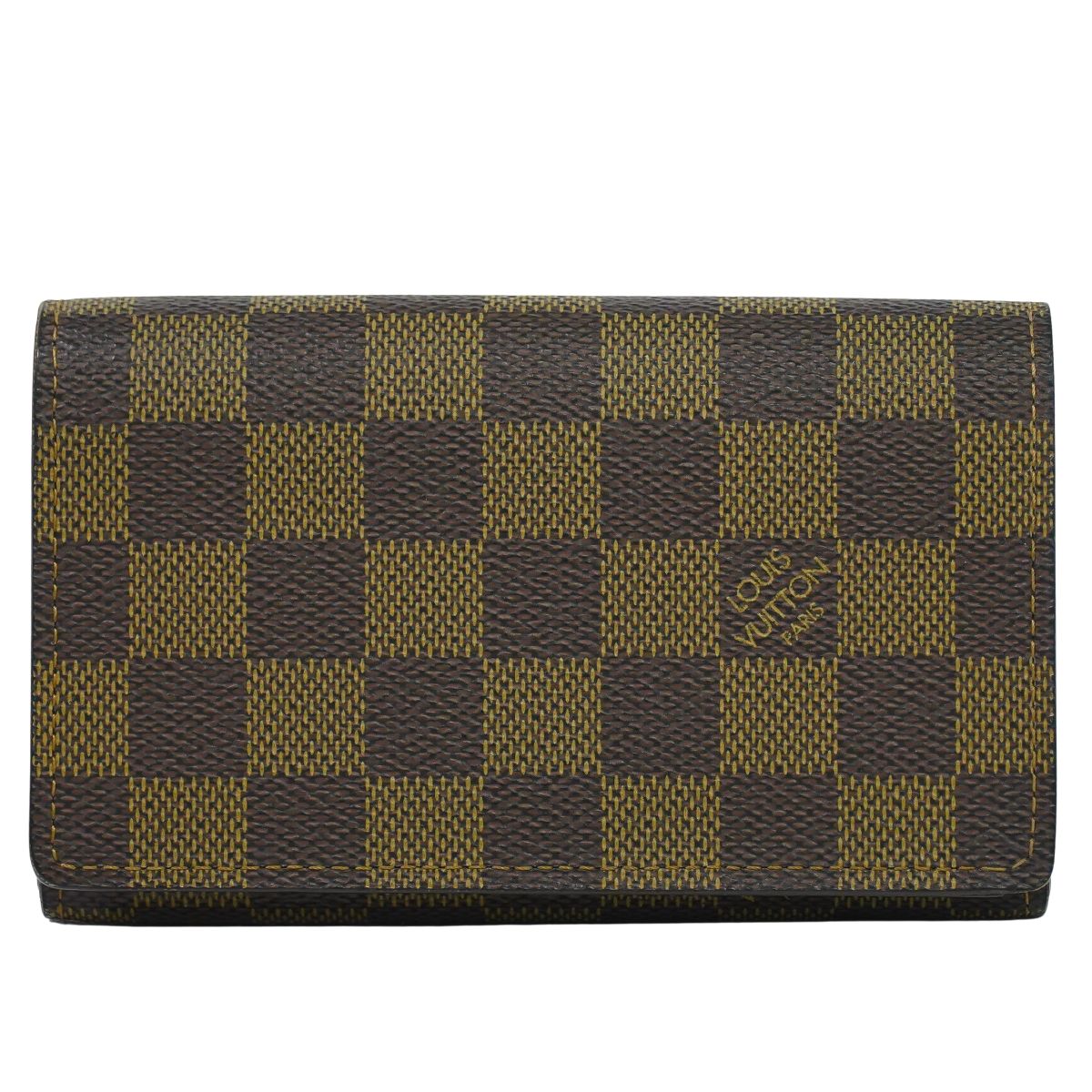 楽天BRAND BOX本物 ルイヴィトン LOUIS VUITTON LV ポルトフォイユ トレゾール ダミエ エベヌ 折財布 ブラウン N61736 ビトン 財布 ウォレット 中古・