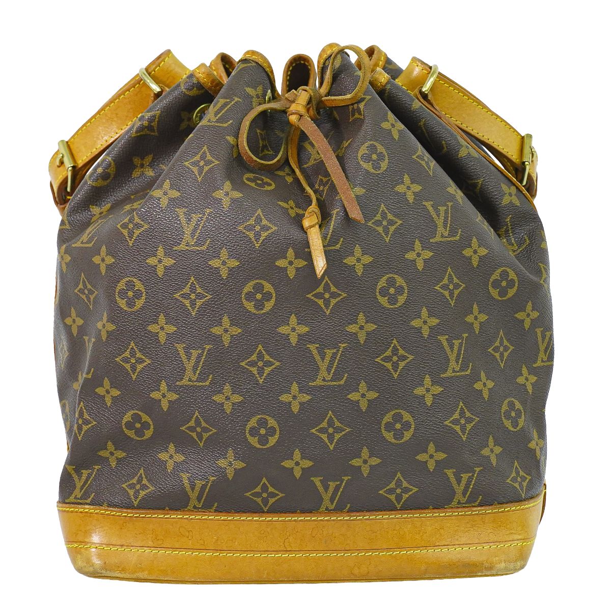 LOUIS VUITTON - 本物 ルイヴィトン LOUIS VUITTON LV ノエ モノグラム ショルダーバッグ ブラウン M42224 Noe ビトン バッグ 中古・