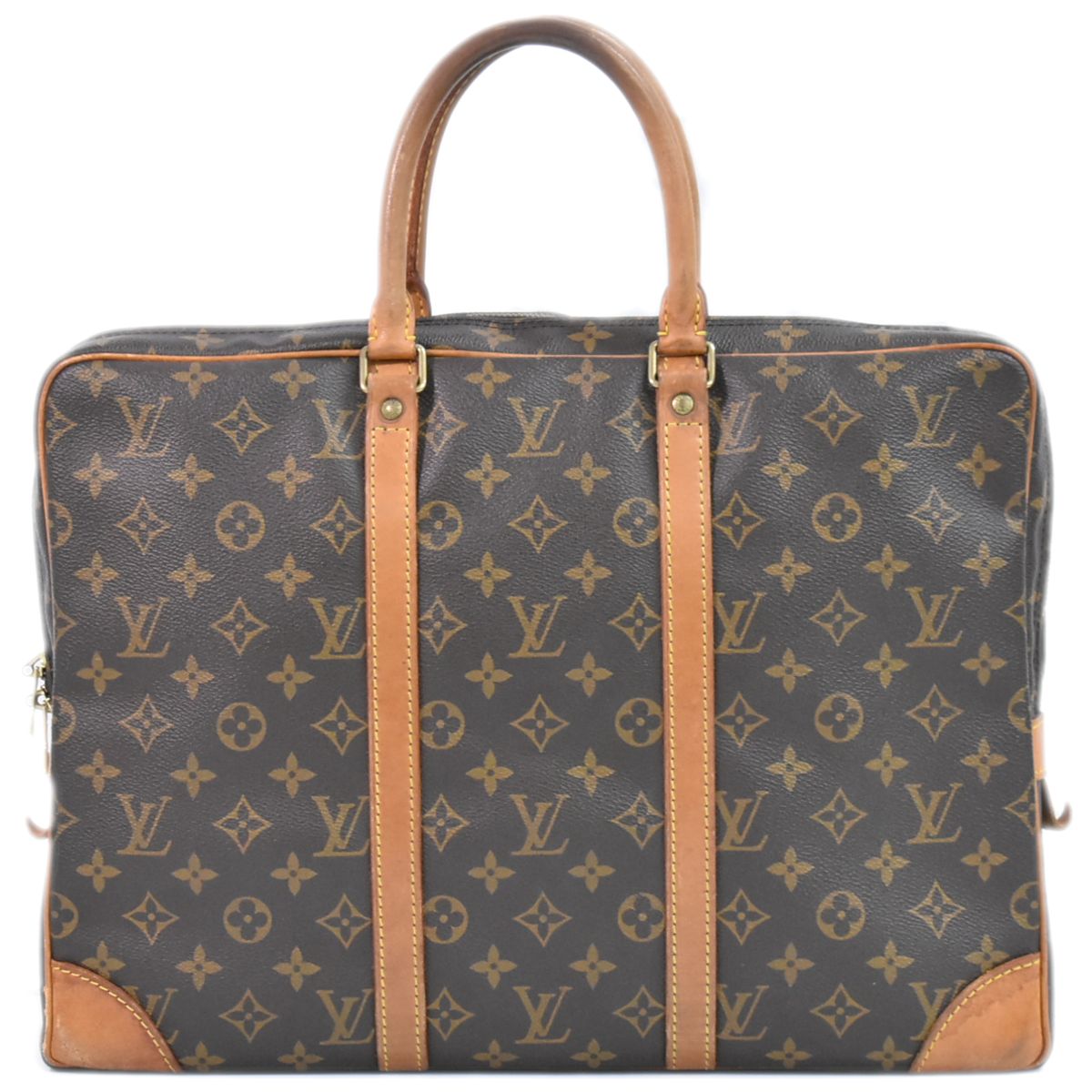 本物 ルイヴィトン LOUIS VUITTON LV ポルトドキュマン ヴォワヤージュ モノグラム ビジネスバッグ ハンドバッグ ブラウン M53361 ビトン バッグ 中古