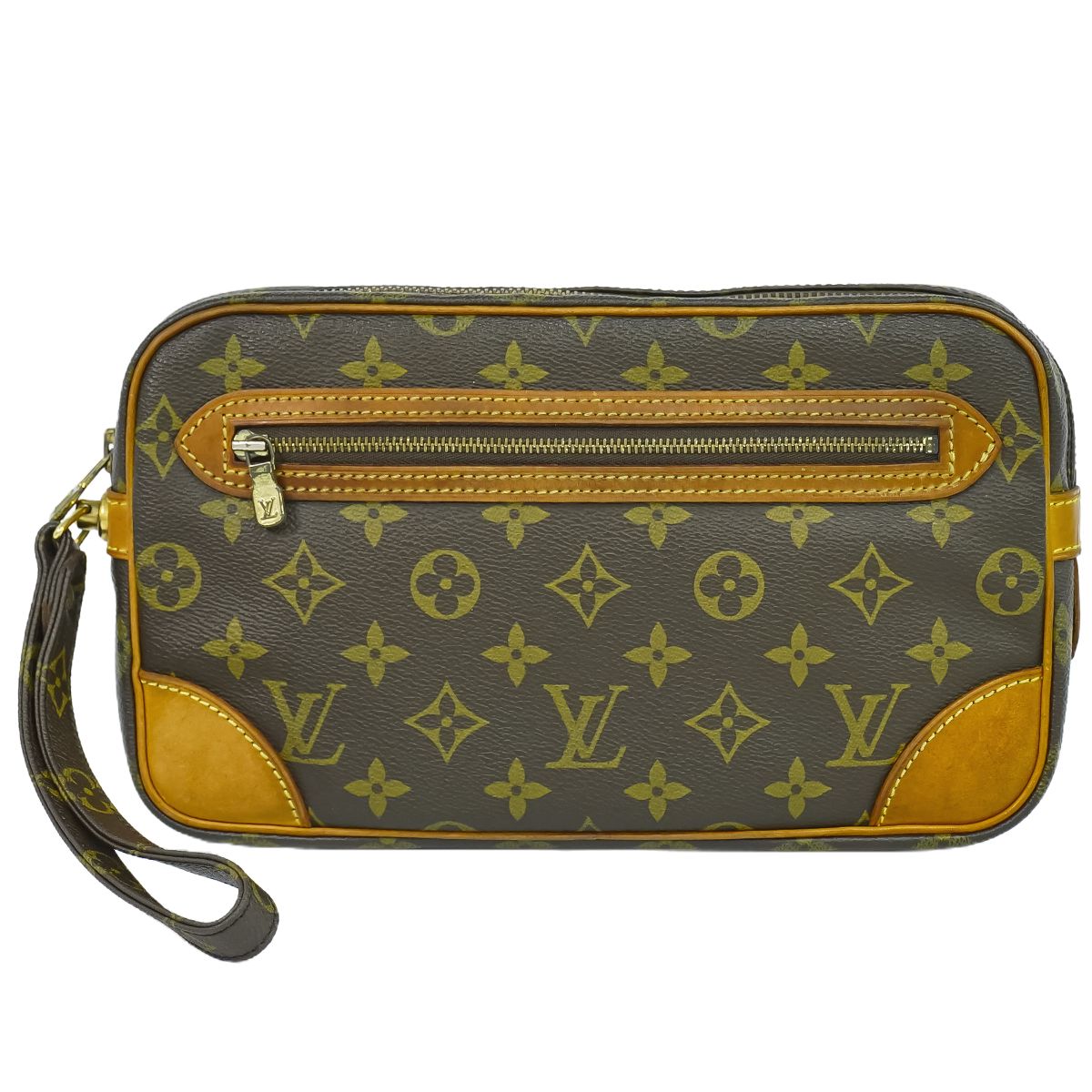 本物 ルイヴィトン LOUIS VUITTON LV マルリードラゴンヌ モノグラム クラッチバッグ セカンドバッグ ブラウン M51825 ビトン バッグ 中古