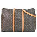 本物 ルイヴィトン LOUIS VUITTON LV フラネリー 50 モノグラム ショルダーバッグ ボストンバッグ ブラウン M51116 Flanerie ビトン バック 中古