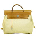 本物 エルメス HERMES エールバッグ アド PM トワルアッシュ 2WAY リュックサック ハンドバッグ □D刻 2000年 ベージュ バッグ 中古・