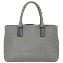 本物 ボッテガ ヴェネタ BOTTEGA VENETA マルコポーロ イントレッチオジェット トートバッグ ハンドバッグ PVC グレー Marco Polo バッグ 中古