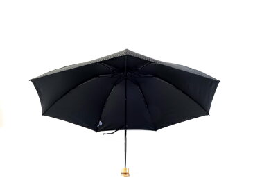 日傘 メンズ 折りたたみ クラシコ UVカット 100% 完全遮光 ラミネート 晴雨兼用 傘 軽量 開閉便利機能 高級 紳士傘 バンブーハンドル ストライプ ブラック