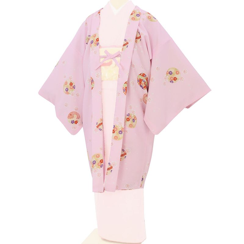 Haori - 【レンタル】羽織 レンタル オプション ピンク・毬文 フリーサイズ (c729)