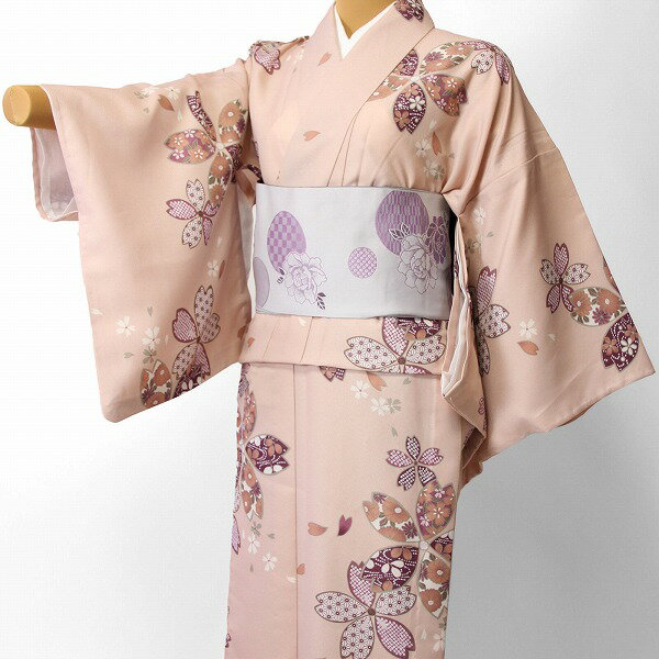 【レンタル】宅配レンタル 単衣着物セット「Mサイズ」(初夏・初秋用/女性用レディース単衣) (3016)