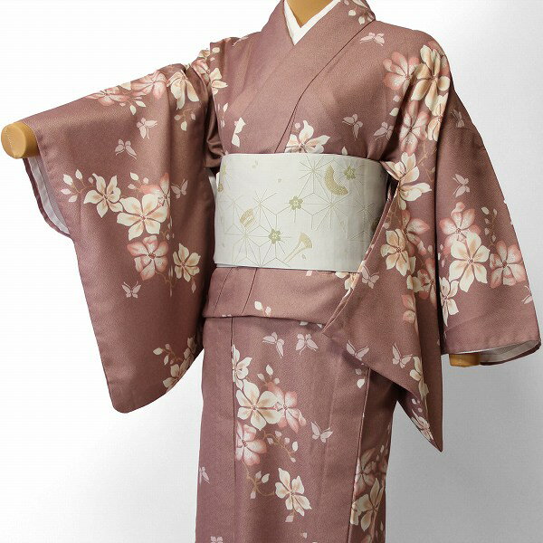 【レンタル】宅配レンタル 単衣着物セット「Mサイズ」(初夏・初秋用/女性用レディース単衣) (3018)