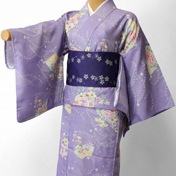 【レンタル】宅配レンタル 単衣着物セット「Lサイズ」RYOKO KIKUCHI(初夏・初秋用/女性用レディース単衣) (3025)