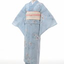 【レンタル】着物 レンタル 夏物 名古屋帯 セット(夏用・薄物・紗紬 レディース)「Mサイズ」水色・トンボ (ワンタッチ 式) (4004a)