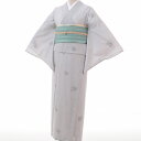 【レンタル】着物 レンタル 夏物 名古屋帯 セット(夏用・薄物・紗 レディース)「Mサイズ」グレー・源氏香 (ワンタッチ 式) (4021a)