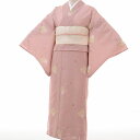 【レンタル】〔着物 レンタル〕夏物ハイグレード レンタル(盛夏用/女性用レディース夏物)「Lサイズ」ピンク・雪輪 宅配レンタル着物 (4031a)