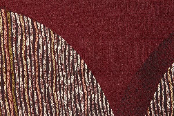 【レンタル】半幅帯 レンタル 〔お好きな帯を選べる変更オプション〕桐生織・赤・半月(春秋冬用／女性用)【返却送料無料】