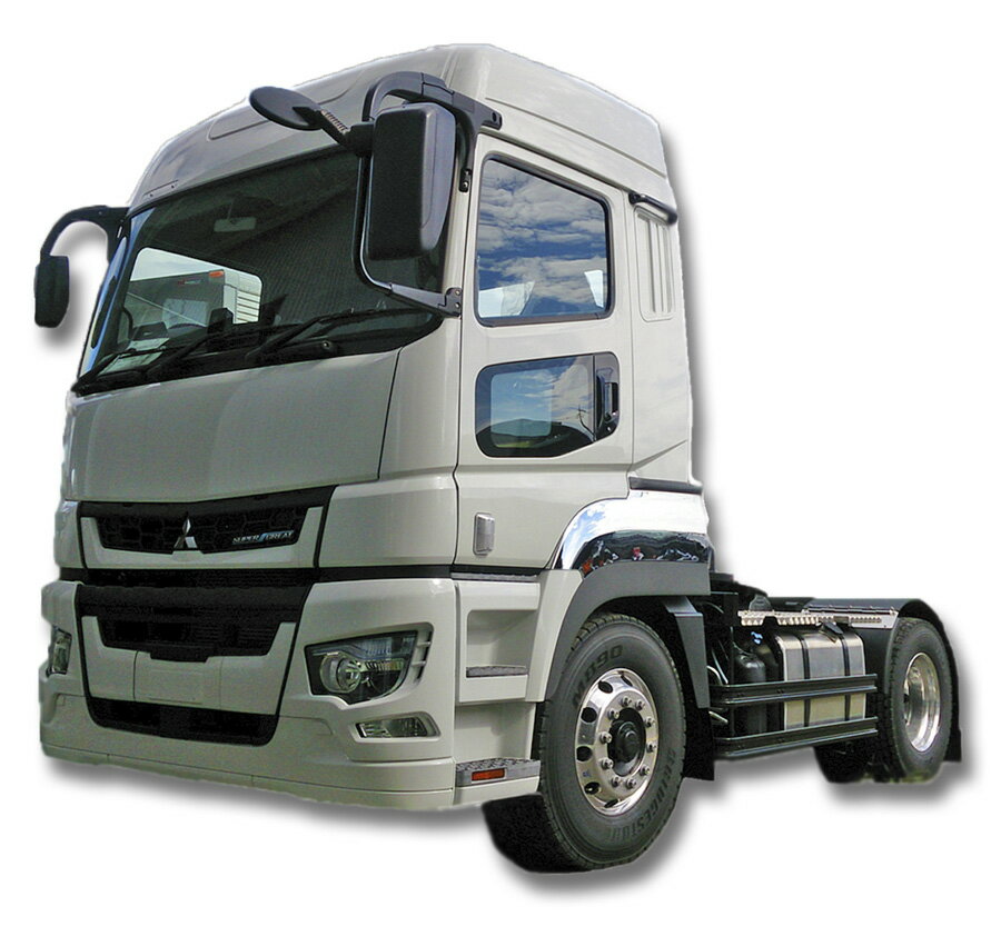 【代引き不可】スーパーグレート用メッキフェンダーカバー　平19年4月～　ステップ有り