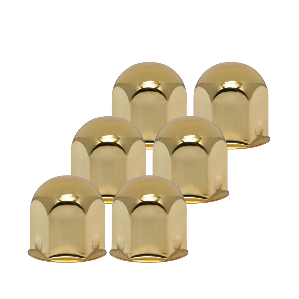 乐天商城 - ナットキャップ41mm　ゴールドメッキ　高さ51mm　6個入り500342