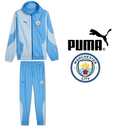 PUMA プーマ MCFC マンチェスターシティFC 2024 プレマッチウーブンジャケット プレマッチウーブンパンツ 774372-02-774373-02 プーマジャパン国内正規ライセンス商品 サッカー