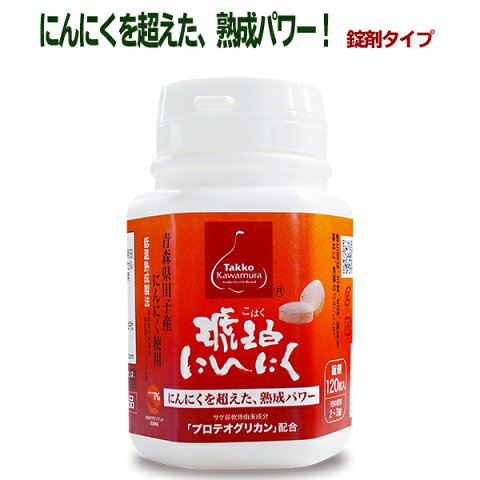 送料無料【琥珀にんにく錠剤タイプ120粒・約60日分】青森県田子町産にんにく・福地ホワイト6片使用・低温熟成・琥珀にんにく・サプリ・ニンニク・プロテオグリカン・あおもりPG・物忘れ・田子かわむら・弘前大学・関節・軟骨・サプリメント【コンビニ受取対応商品】