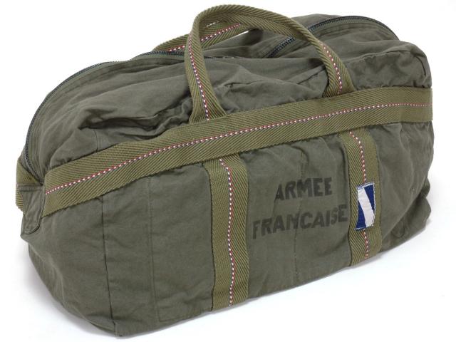 ミリタリー ボストンバッグ スポーツバッグ フランス軍 パラシュートバッグ ARMEE FRANCAISE(オリーブ)