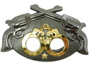 ウエスタン ベルトバックル Handcuffs and Crossed Guns メンズ 男【レターパックライト可】