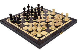 ポーランド製 ハンドメイド 木製 チェス セット Olympia(オリンピア)ブラウン35cm×35cm chess set 駒盤 数量限定販売【楽ギフ_包装】