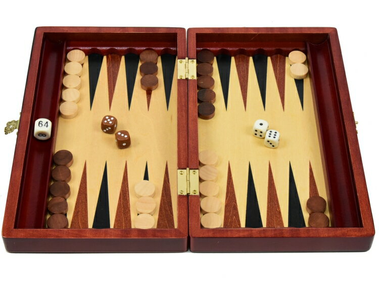 バックギャモン Backgammon 木製 ボードゲーム 人気 28cm 33.5cm ボード ピース 駒 盤 ハンドメイド 数量限定販売