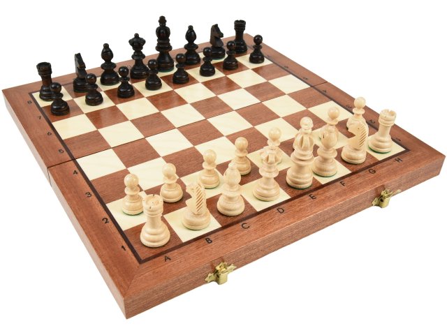 ポーランド製 木製チェスセット chess set 寄木細工：Orion(オリオン)35cm×35cm ハンドメイド 手作り 駒 盤 数量限定販売