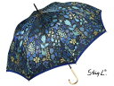 傘 レディース 長傘 槙田商店 スティグ・リンドベリ ジャガード織 雨傘 HERBARIUM/ハーバリウム(ブルー) 北欧デザイン 日本製 晴雨兼用傘 UVカッ...