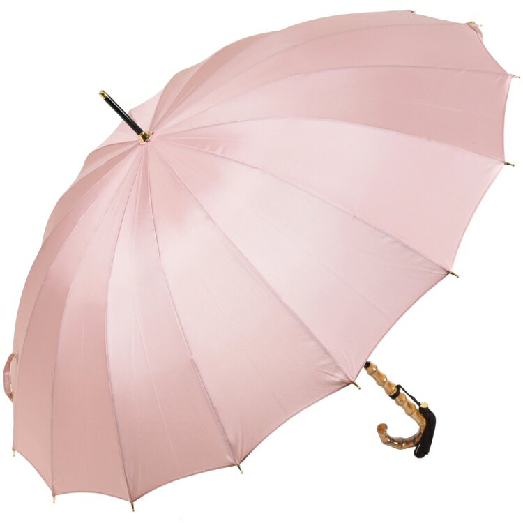 傘 レディース 長傘 前原光榮商店 カーボン 16本骨 雨傘 TRAD-16-Carbon ピンク 軽量 無地 親骨55cm 前原傘 匠 皇室御用達前原光栄商店ブランド かさ 女 送料無料のサムネイル