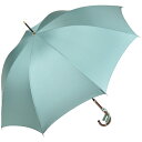 傘 レディース 長傘 WAKAO 細巻 8本骨 雨傘 ラタン調 ハンドル 日本製 エメラルドグリーン 親骨55cm おしゃれ かさ工房ワカオ Tokyo Made 婦人 女 送料無料