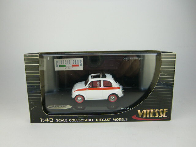 1/43 Fiat 500 Sport White 24502【VITESSE/ビテス】【657440245029】