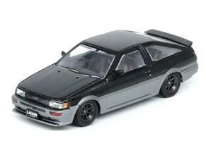 1/64 Toyota カローラ レビン AE86 ブラック／グレー ミニカー IN64-AE86-BLGR 【イノモデル】【9588826261139】