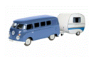 1/87 VW T1 Bus Knaus Schwalbennest トレーラーハウス付 【シュコー】【452610500】【4007864261055】