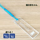 【名入れストラップ】猫の赤ちゃん(立ち姿) アクリル クリア デザイン