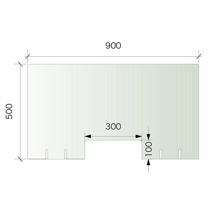 コロナウイルス飛沫感染予防 アクリル パーテーション スタンドタイプ L90 窓付き 板厚3mm