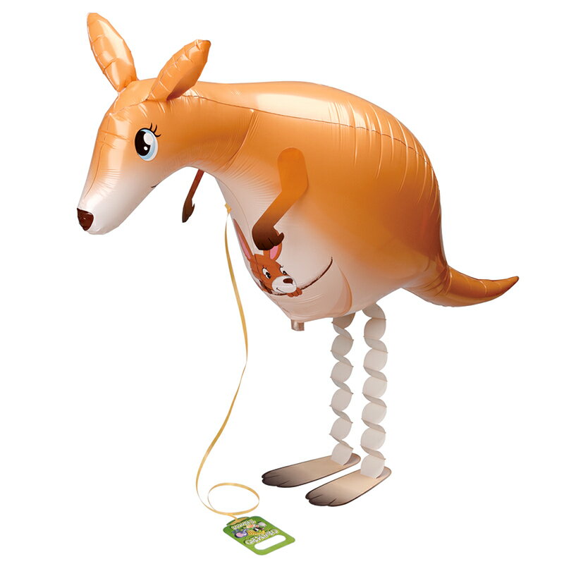 Rakuten - お散歩 カンガルー（風船、バルーン）【お散歩風船 バルーン アニマル風船 室内 装飾 飾り】