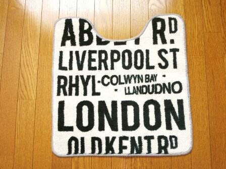 【トイレマット(ロールサイン　BUSアイボリー)】組み合わせを選べるおしゃれなトイレマット　ナチュラル雑貨　ナチュラルインテリア