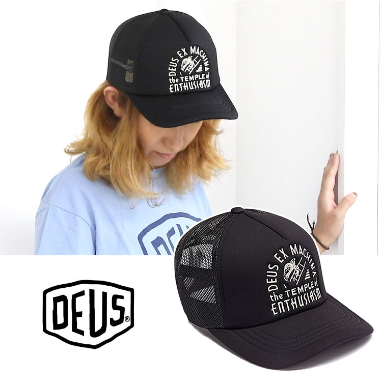 デウスエクスマキナ キャップ Deus Ex Machina [DMP77636B] TEMPLE TRUCKER メッシュキャップ 帽子デウス CAP