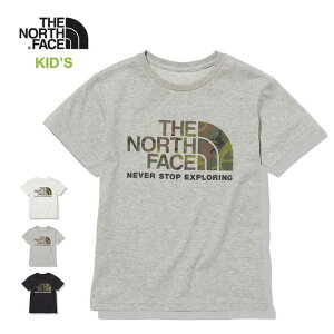 【25-26日最大P27倍 ボーナスDAY】ノースフェイス キッズ Tシャツ THE NORTH FACE [ NTJ32253 ] S/S CAMO LOGO T カモロゴティー 子供 [メール便] [220411]【Y】