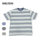 シェルテック メンズ Tシャツ SHELTECH  ビッグ ボーダーT 冷感 涼しい 