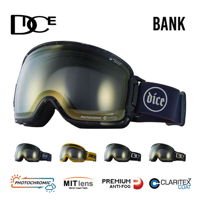 ダイス スノーゴーグル バンク DICE 23-24 BK35194 (C-MIT LGR/GD) BANK スノーボード スノボ スキー goggle [231020]