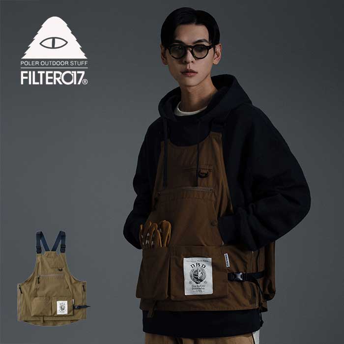 ポーラー × フィルター017 コラボ アウトドアベスト POLER × Filter 017 D.B.D UTILITY HYBRIDD VEST COYOTE ツールベスト