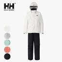 ヘリーレインスーツ（ユニセックス） Helly Rain Suit HELLY HANSENの定番である、防水ジャケットとパンツがセットになったレインスーツ。エントリーモデルながら、アウトドアの防水ウエアに求められる機能性を十分備えています。3層構造の生地は、雨天などの過酷な状況下でも高い防水透湿性を誇るヘリーテックプロフェッショナルで、はっ水機能の耐久性も。裏地には、抗菌防臭加工を施しています。レイヤードや運動性を考慮したゆったりめのシルエットを採用。HELLY HANSENの故郷である北欧をイメージした温かみのあるカラーの組み合わせもラインナップしています。携行に便利なスタッフサック付き。 環境への負荷に配慮してリサイクル糸を使用した「GREEN MATERIAL」製品です。 ■素材 HELLY TECH PROFESSIONAL 40Dリサイクルナイロンタフタ3L （表側：ナイロン100%（コーティング等樹脂加工）裏側：ナイロン100%） ■Function 耐水性：40,000mm／透湿度：20,000/m(2)・24h（B-1法）／はっ水：20洗3級 ■原産国 バングラディシュ ■サイズ WM、WL、S、M、L、XL ■サイズ(cm) 【ジャケット】 (サイズ) 着丈 / 身幅 / 肩幅 / 袖丈 / 袖口幅 (WM) 65 / 53 / 41 / 59 / 12 (WL) 68 / 55 / 42 / 62 / 12 (M) 72 / 57 / 46 / 65 / 13 (L) 74 / 59 / 47 / 67 / 14 (XL) 77 / 61 / 49 / 69 / 14 【パンツ】 (サイズ) ウエスト囲 / 股下 / 脇丈 / 太もも囲 (WM) 69 / 69 / 94 / 59 (WL) 72 / 72 / 98 / 61 (M) 79 / 73 / 100 / 64 (L) 82 / 76 / 104 / 66 (XL) 85 / 79 / 108 / 68 HELLY HANSEN 130年以上の歴史がある北欧ノルウェー生まれのマリンウェアブランド。独自の防水テクノロジーを応用したアウター・ジャケットからアンダーウェアまで高機能な製品をラインナップ。 ※メーカー希望小売価格はメーカーカタログに基づいて掲載しています。