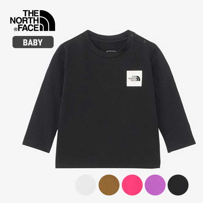 ノースフェイス ベビー 長袖tシャツ THE NORTH FACE NTB32357 B L/S ロングスリーブスモールスクエアロゴティー ロンt キッズ メール便 (240209)