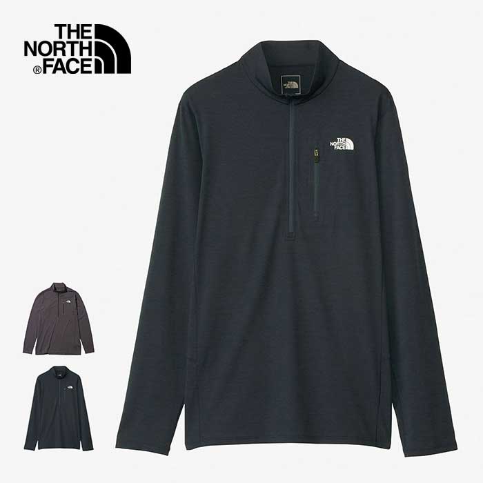 ノースフェイス メンズ 長袖 ハーフジップ カットソー THE NORTH FACE NT12201 ロングスリーブフラッシュドライスリーディージップアップ ロンT インナー (240310)