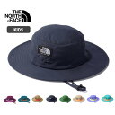 THE NORTH FACE Kids Horizon Hat(NNJ02312)【ノースフェイス キッズホライズンハット】23SS 国内正規品 ユニセックス 子ども用 ハット ヘッドウェア 帽子 アウトドア バーベキュー 紫外線対策 日よけ 通気性 UVケア ネイビー M