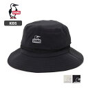 【最大P19倍!!15日は5と0のつく日!!】チャムス キッズ 帽子 ハット 男の子 女の子 Chums CH25-1062 Kid's Work Out Sunshade Hat キッズワークアウトサンシェードハット UVカット 日よけ ブラック グレー 春夏 メール便 (240331)