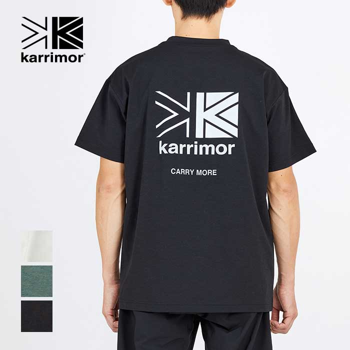 カリマー Karrimor Tシャツ メンズ 101535 コンフォート リラックス comfort relax S/S T ポリエステル ストレッチ 抗菌 防臭 ブラック ホワイト グリーン M / L / XL 春夏 メール便 (240404)