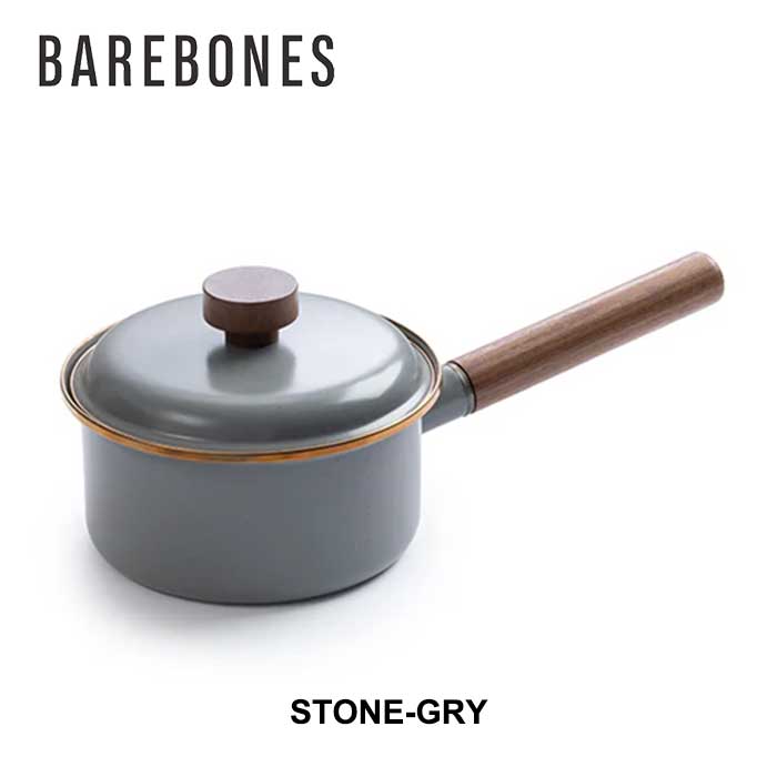 【マラソン最大P29倍】ベアボーンズリビング エナメル ソースパン STONE GRY Bareb...
