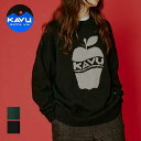 【最大P26倍!!18日はご愛顧感謝デー!!】カブ ニット KAVU 19821916 アップルニット メンズ レディース ユニセックス ブラック グリーン S M L ジャパンフィット 秋冬 (240908)