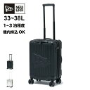 【最大P21倍!!18日はご愛顧感謝デー!!】ニューエラ キャリーケース SMALL NEWERA WHEEL CARRY CASE SMALL 拡張機能付き TSAロック スーツケース ユニセックス エンボスロゴ 機内持込 1?3泊 33L?38L ユニセックス ブラック トラベルバッグ (2503)